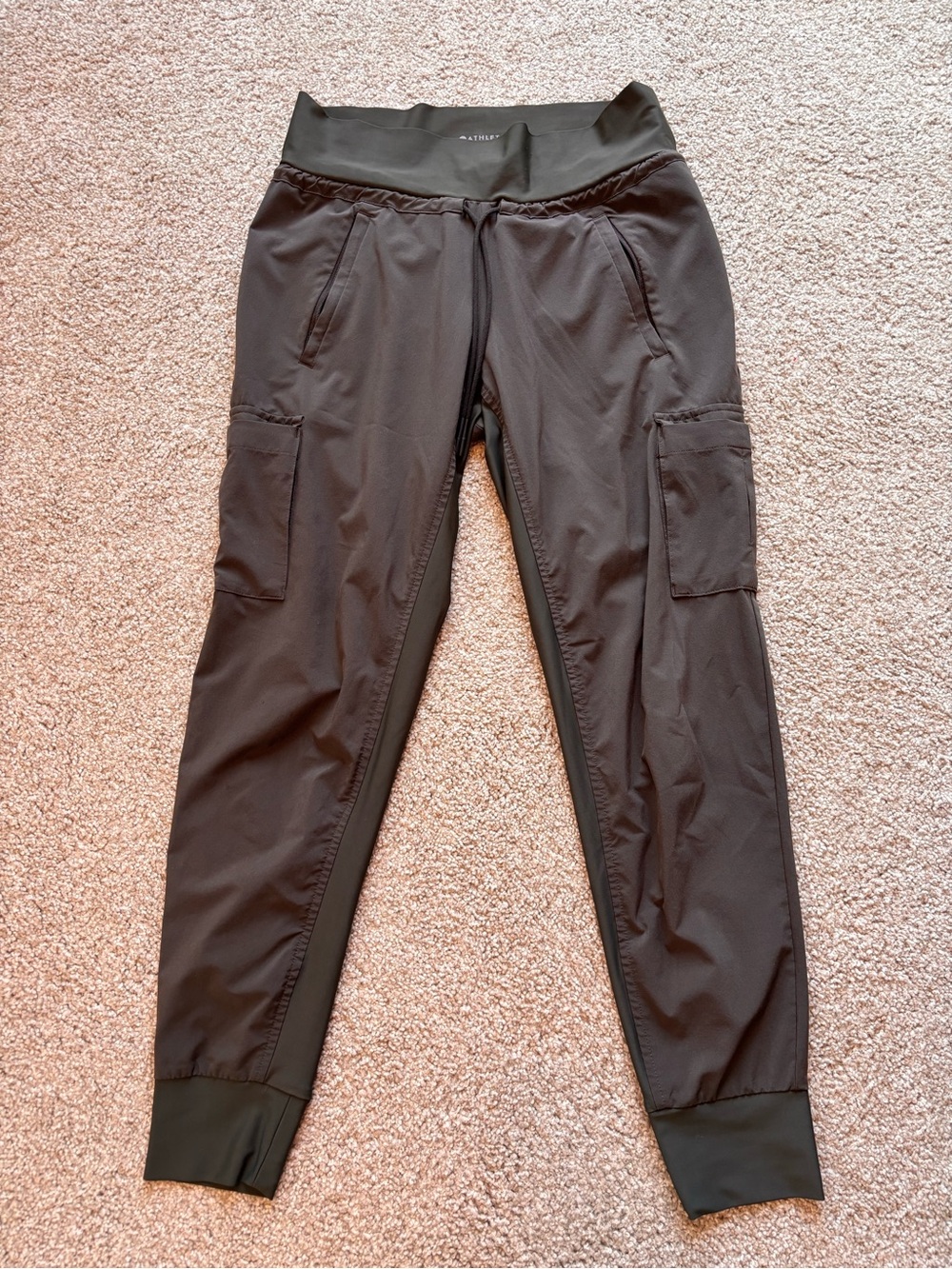 Athleta Olive Green Cargo Jogger Comfortable Active Bottoms
